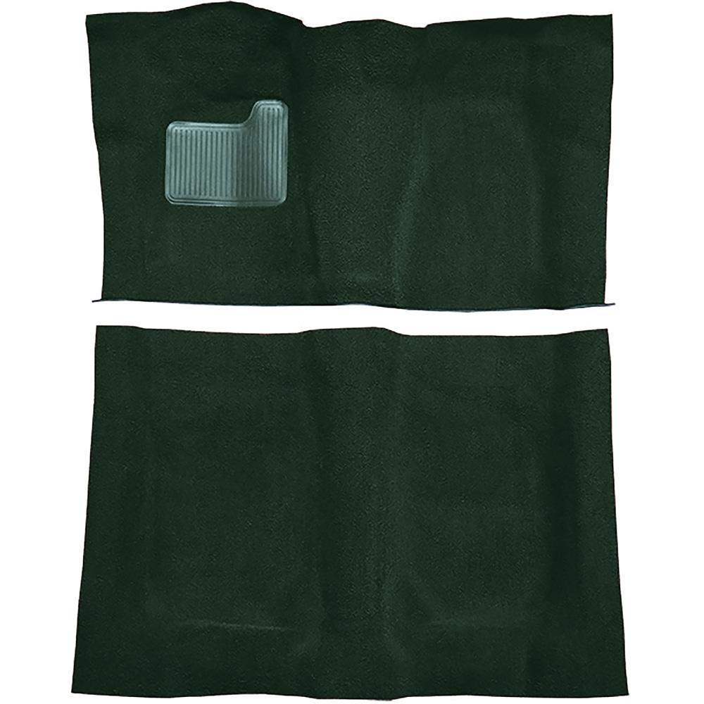 1973 GTO, Chevelle, Cutlass 2-Door 4-Speed Complete Molded Carpet Set Loop Mass-Backing Dark Green