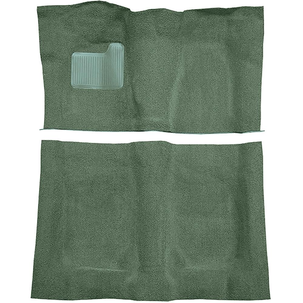1974 LeMans, Malibu, El Camino 2-Door 4-Speed Complete Molded Carpet Set Cutpile Mass-Backing Willow Green
