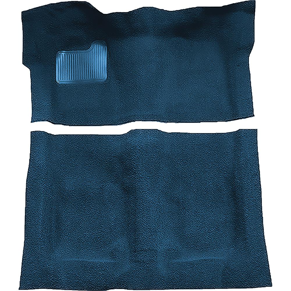 1974-75 Regal, Cutlass, Monte Carlo 2-Door Complete Molded Carpet Set Cutpile Mass Backing Dark Blue