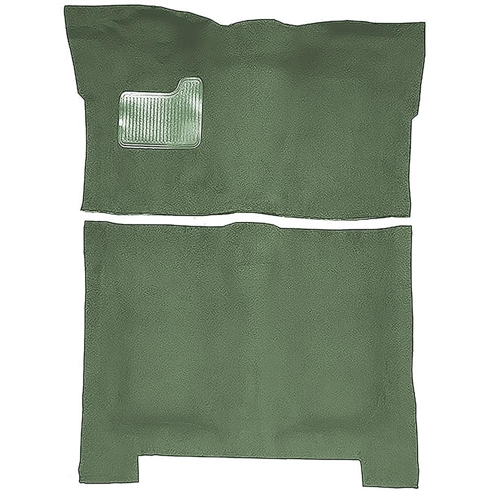1974-75 Regal, Malibu, Cutlass 4-Door Automatic Complete Molded Carpet Kit Cutpile Mass Backing Willow Green