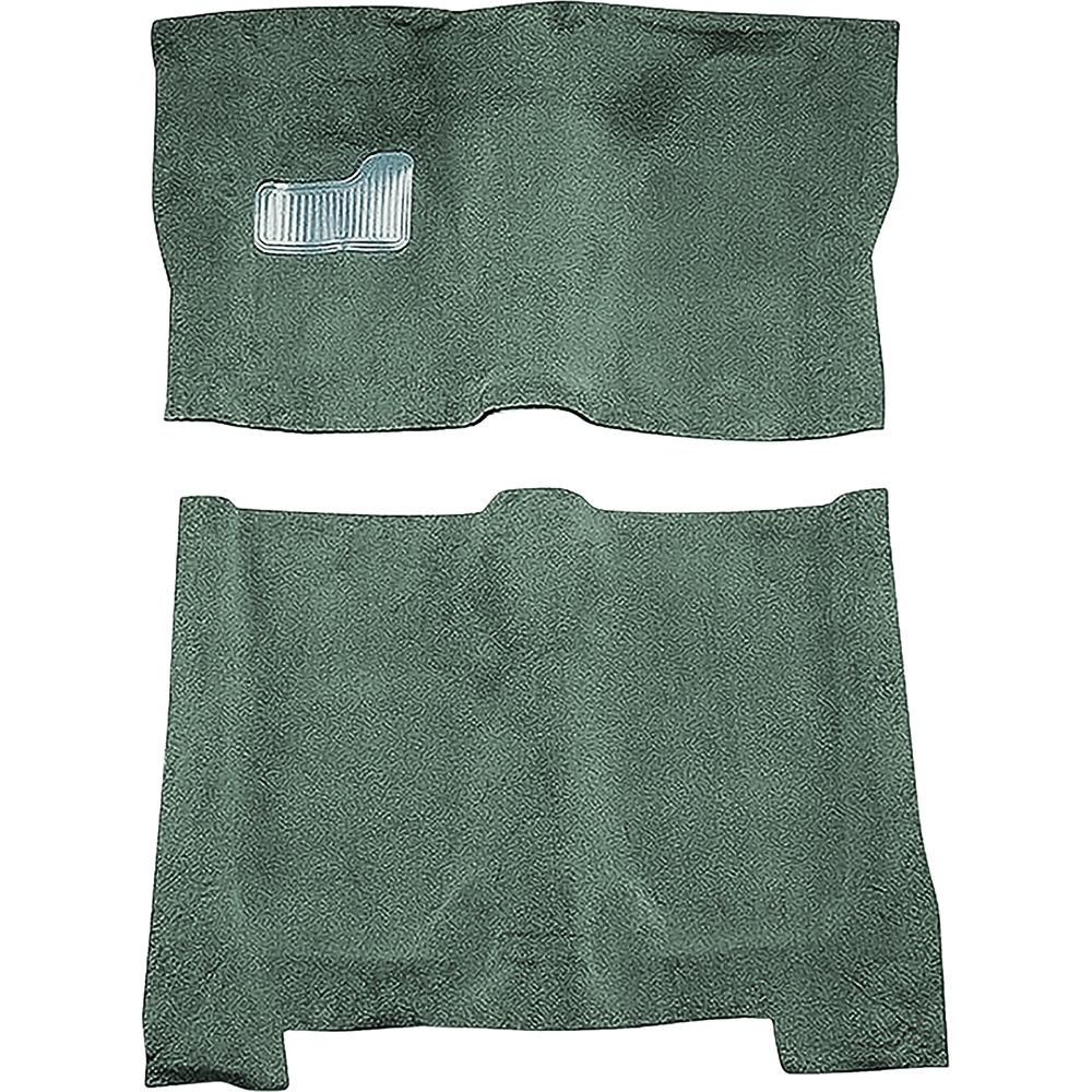 1976 Regal, Malibu, Cutlass 4-Door Complete Molded Carpet Set Cutpile Mass Backing Sage Green