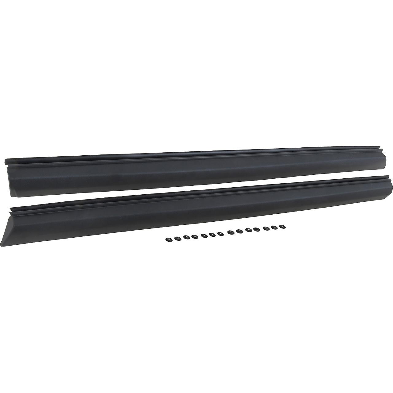 1982-92 Camaro, Firebird Upper Door Panel Rails with Black Bead Pair
