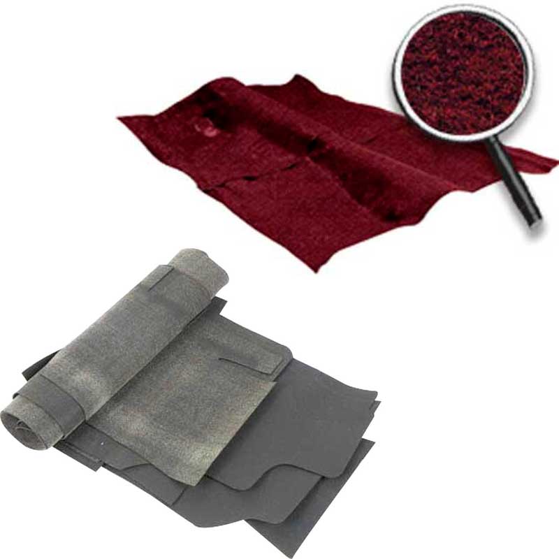 1974-79 Nova Molded Carpet and Underlay Kit with Console 2/4 Door Cut Pile Maroon