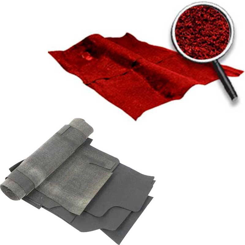 1974-79 Nova Molded Carpet and Underlay Kit with Console 2/4 Door Cut Pile Red