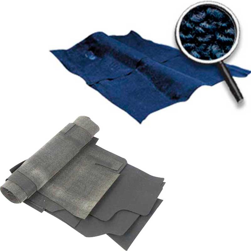 1968-73 Chevy II, Nova Molded Carpet and Underlay Kit Loop 2/4 Door w/o Console Midnight Blue