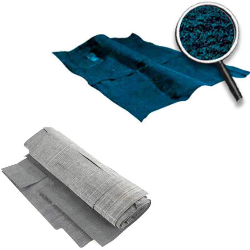 1974-79 Nova Molded Carpet and Underlay Kit with Console 2/4 Door Cut Pile Dark Blue