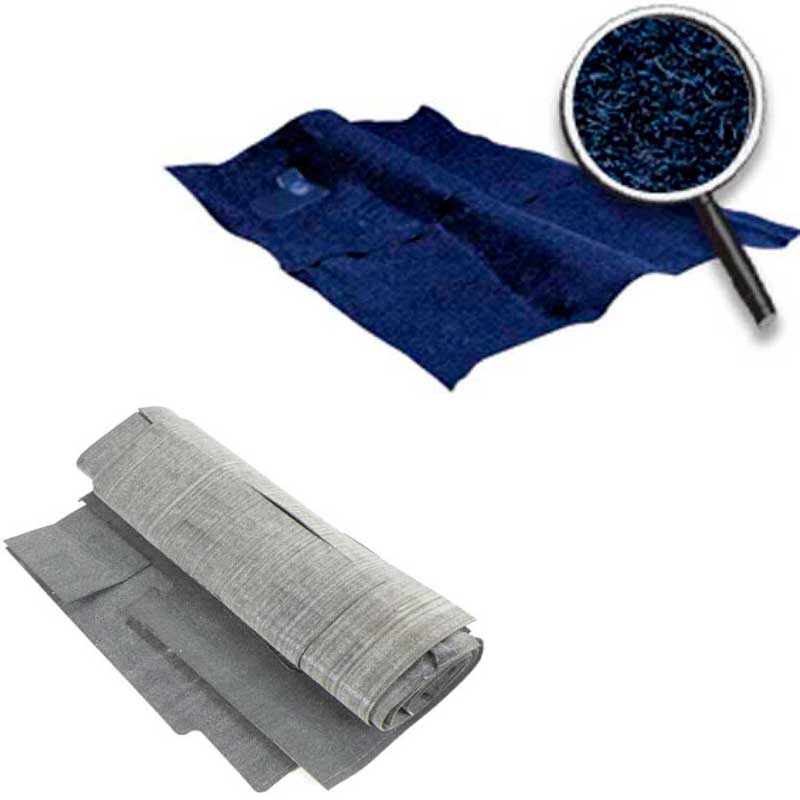 1974-79 Nova Molded Carpet and Underlay Kit Cut Pile 2/4 Door w/o Console Navy Blue