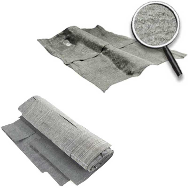 1974-79 Nova Molded Carpet and Underlay Kit Cut Pile 2/4 Door w/o Console Medium Silver