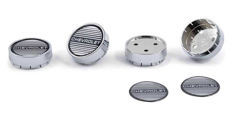 1980-81 Camaro,1983-88 Monte Carlo SS N90 Wheel Center Cap & Emblem Set with Domed Poly Chevrolet Logo