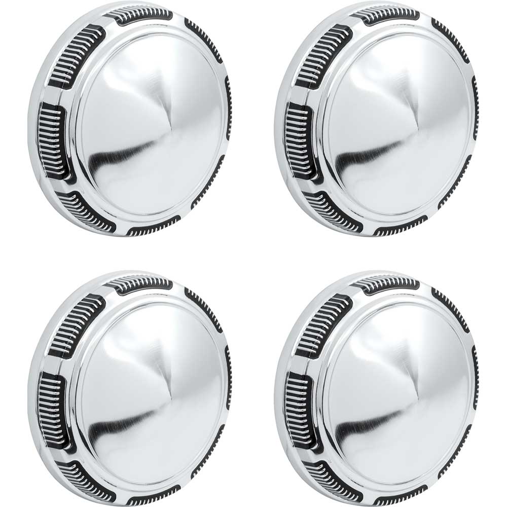69-74 Plain Mopar Dog Dish Hub Caps Aluminum Set Of 4