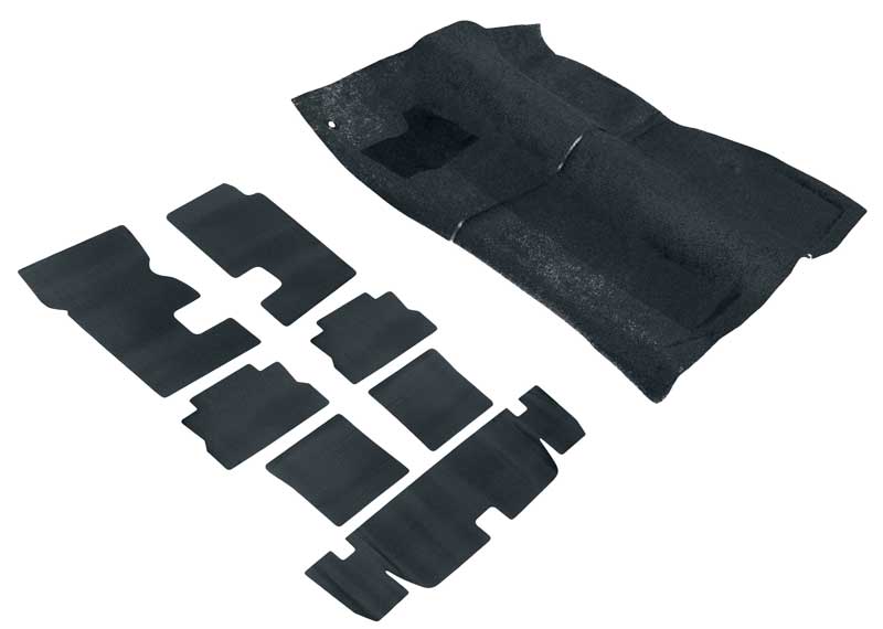 1967-1968-1969 Camaro, Firebird Molded Loop Carpet and Underlay Set Gunmetal Gray