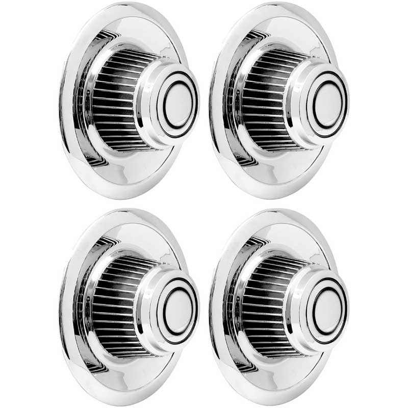 1968-81 Chevrolet Chrome Rally Wheel Cap Set Plastic without Wording Set of 4
