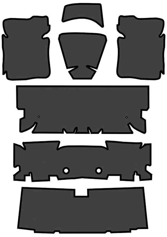 1970-81 Camaro, Firebird Carpet Sound Deadener Set EVA 7 Piece Set