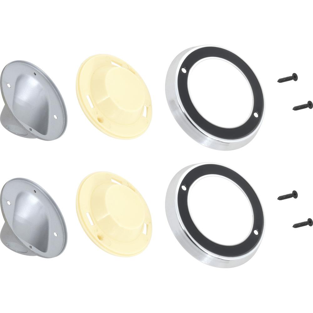 1964-66 Chrysler, Dodge, Plymouth Dome Lamp Assembly Bezels, Lenses, Bases 6 Piece Set