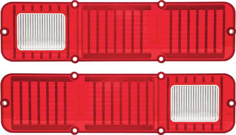 1973-74 Road Runner, GTX Tail Lamp Lenses with Gaskets Pair