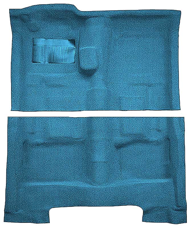 1974-78 C-Body 2-Door 4-Speed Cutpile Carpet Set Ocean Blue