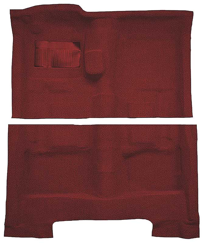 1974-78 C-Body 2-Door 4-Speed Cutpile Carpet Set Maroon