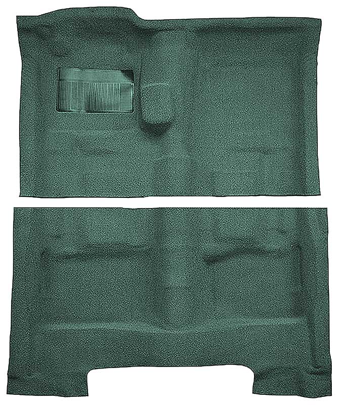 1974-78 C-Body 2-Door 4-Speed Cutpile Carpet Set Light Jade Green