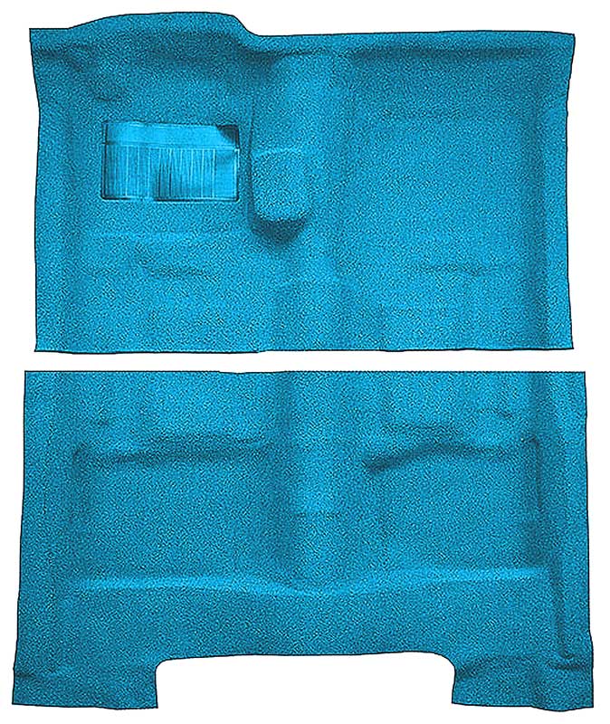 1963-73 Chrysler Fullsize/C-body 2-Door Coupe 4-Speed Loop Carpet Set Medium Blue