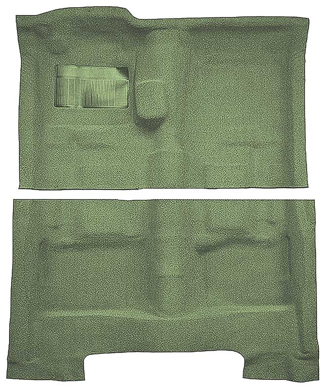 1963-73 Chrysler Fullsize/C-body 2-Door Coupe 4-Speed Loop Carpet Set Moss Green