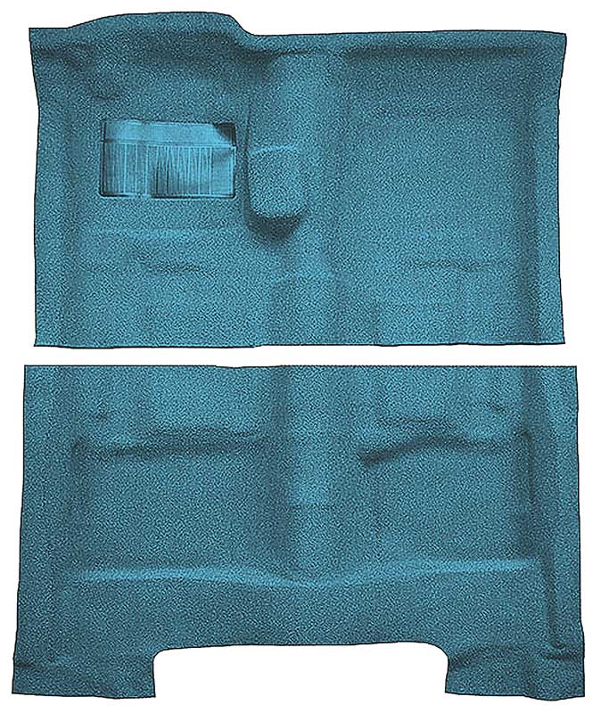 1963-73 Chrysler Fullsize/C-body 2-Door Coupe 4-Speed Loop Carpet Set Bright Blue