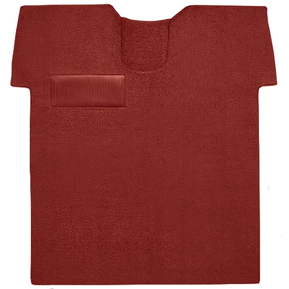 1955-59 Chevrolet/GMC Truck Full Floor Carpet Set w/o Holes Flat Floor Cut & Sewn Loop Red