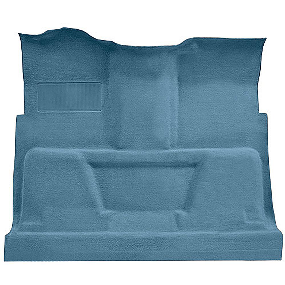 1974-80 Chevrolet, GMC Pickup Regular Cab Molded Carpet Kit Cut Pile Standard Backing Column Shift Automatic or 3-Speed Manual Low Hump 2WD Blue