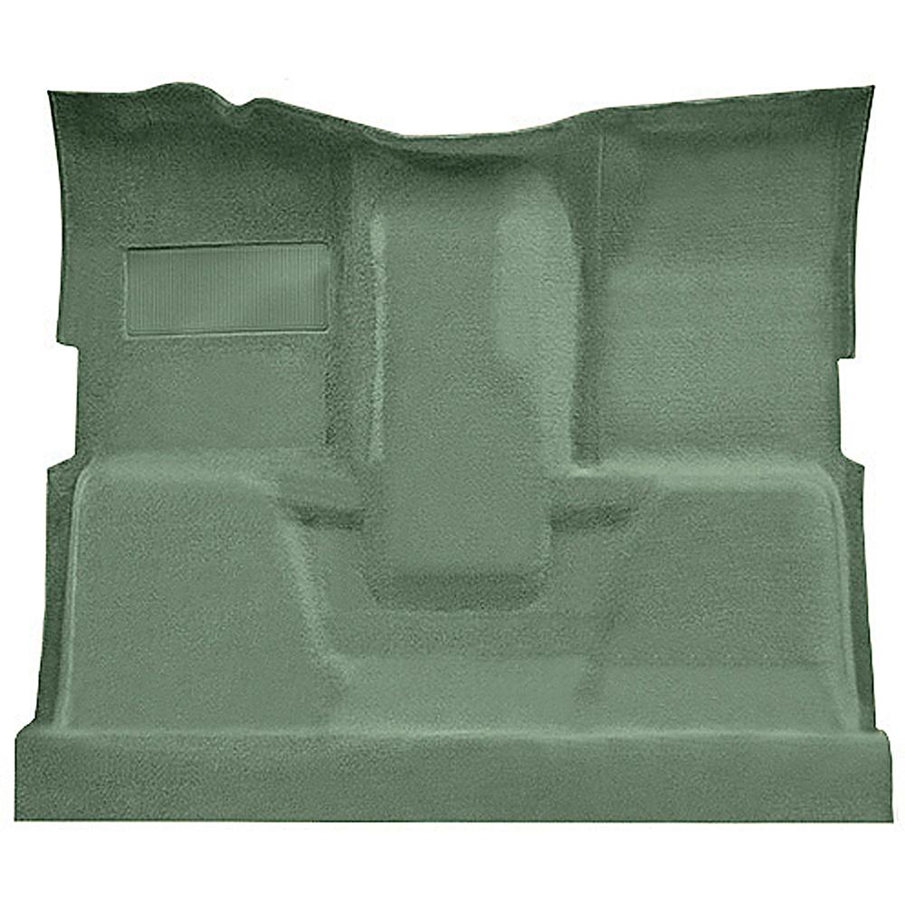 1974-80 Chevrolet, GMC Pickup Regular Cab Molded Carpet Set Cut Pile Standard Backing Column/Floor Shift TH400/4-Speed High Hump 2WD/4WD Willow Green