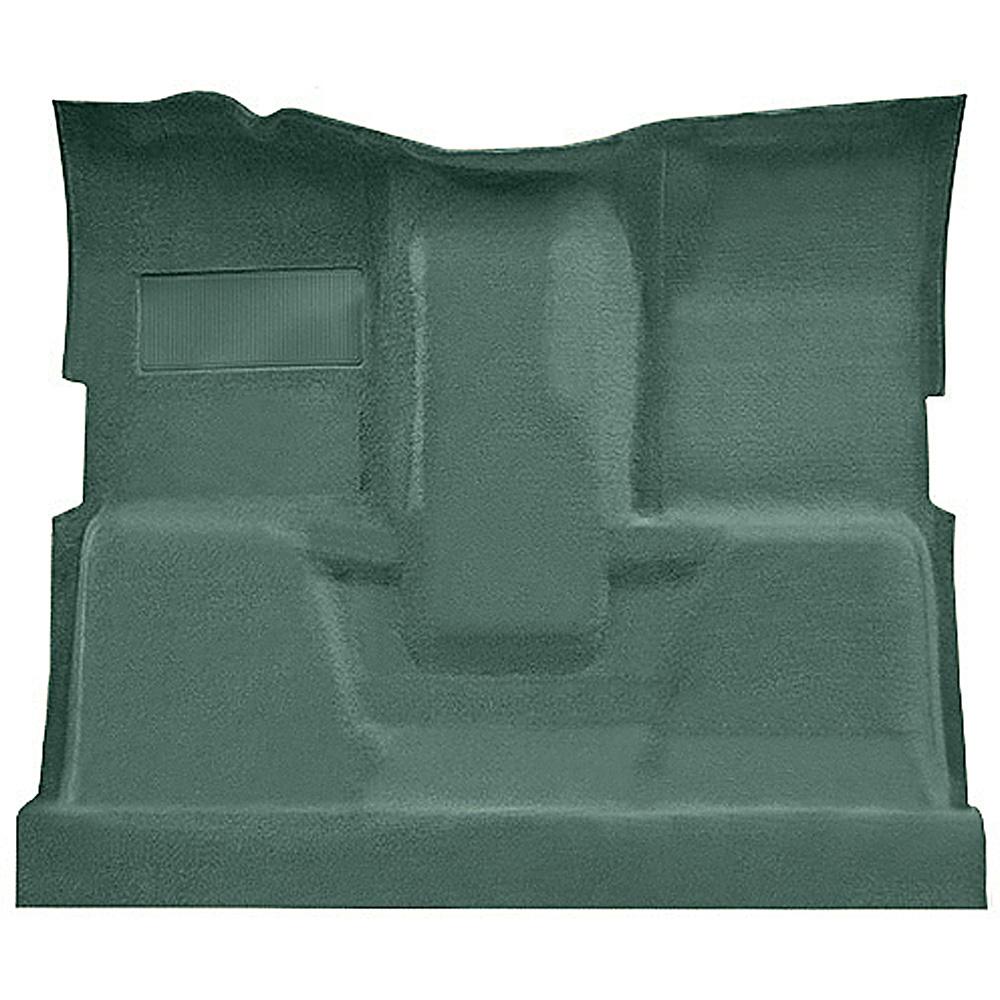 1974-80 Chevrolet, GMC Pickup Regular Cab Molded Carpet Set Cut Pile Standard Backing Column/Floor Shift TH400/4-Speed High Hump 2WD/4WD Light Jade Green
