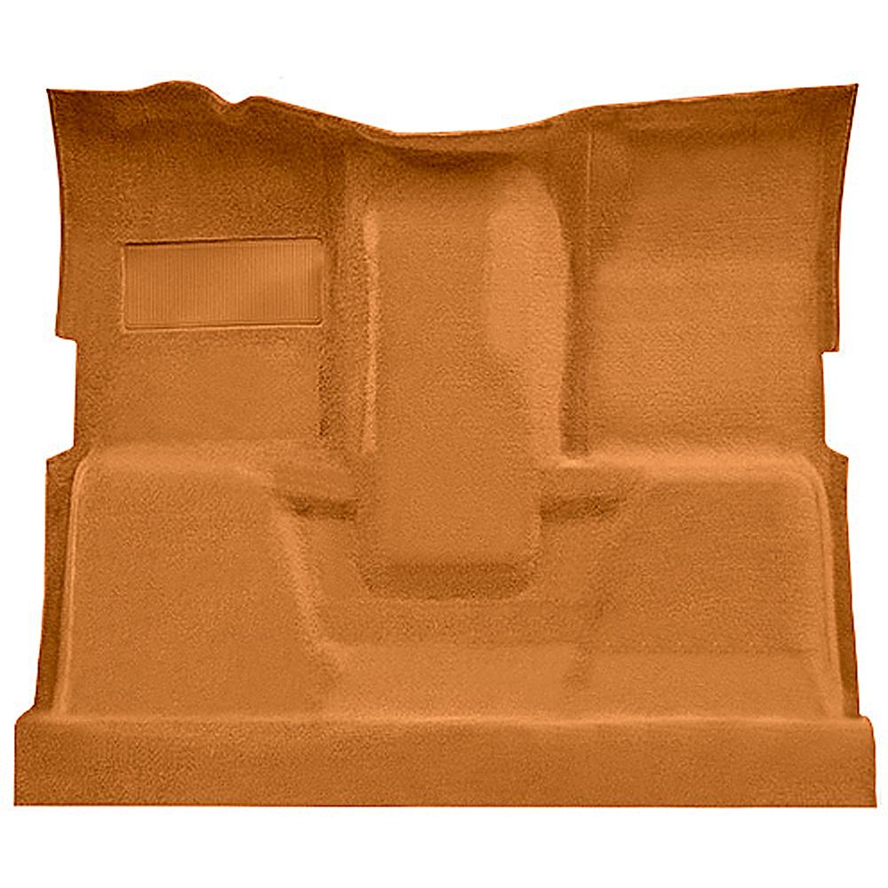 1974-80 Chevrolet, GMC Pickup Regular Cab Molded Carpet Set Cut Pile Standard Backing Column/Floor Shift TH400/4-Speed High Hump 2WD/4WD Mandrin Orange
