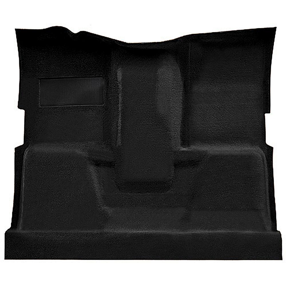 1973-74 Chevrolet, GMC Pickup Regular Cab Molded Carpet Kit Loop Standard Backing Column & Floor Shift Automatic or 4-Speed Manual High Hump 4WD Black