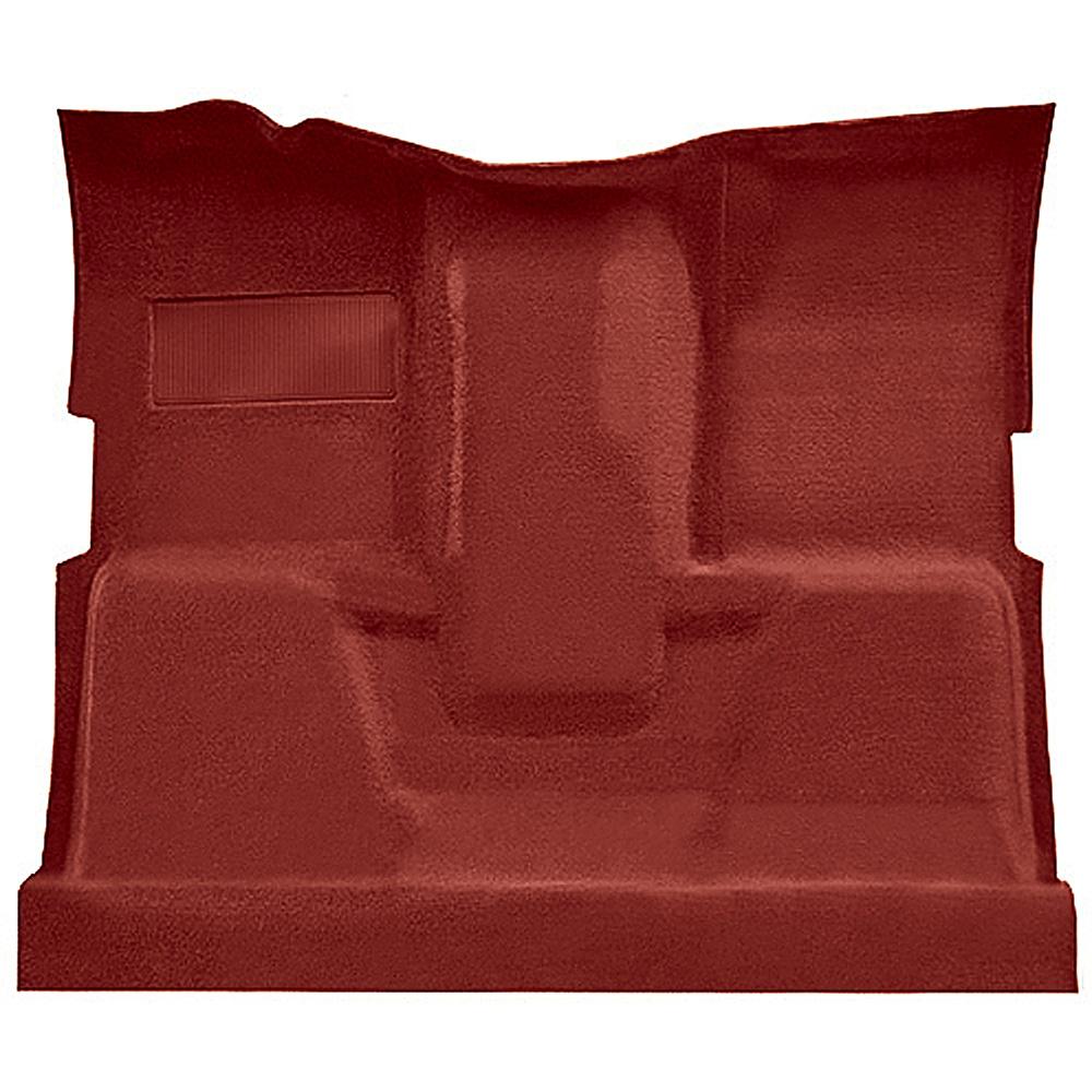 1973-74 Chevrolet, GMC Pickup Regular Cab Molded Carpet Kit Loop Standard Backing Column & Floor Shift Automatic or 4-Speed Manual High Hump 4WD Red