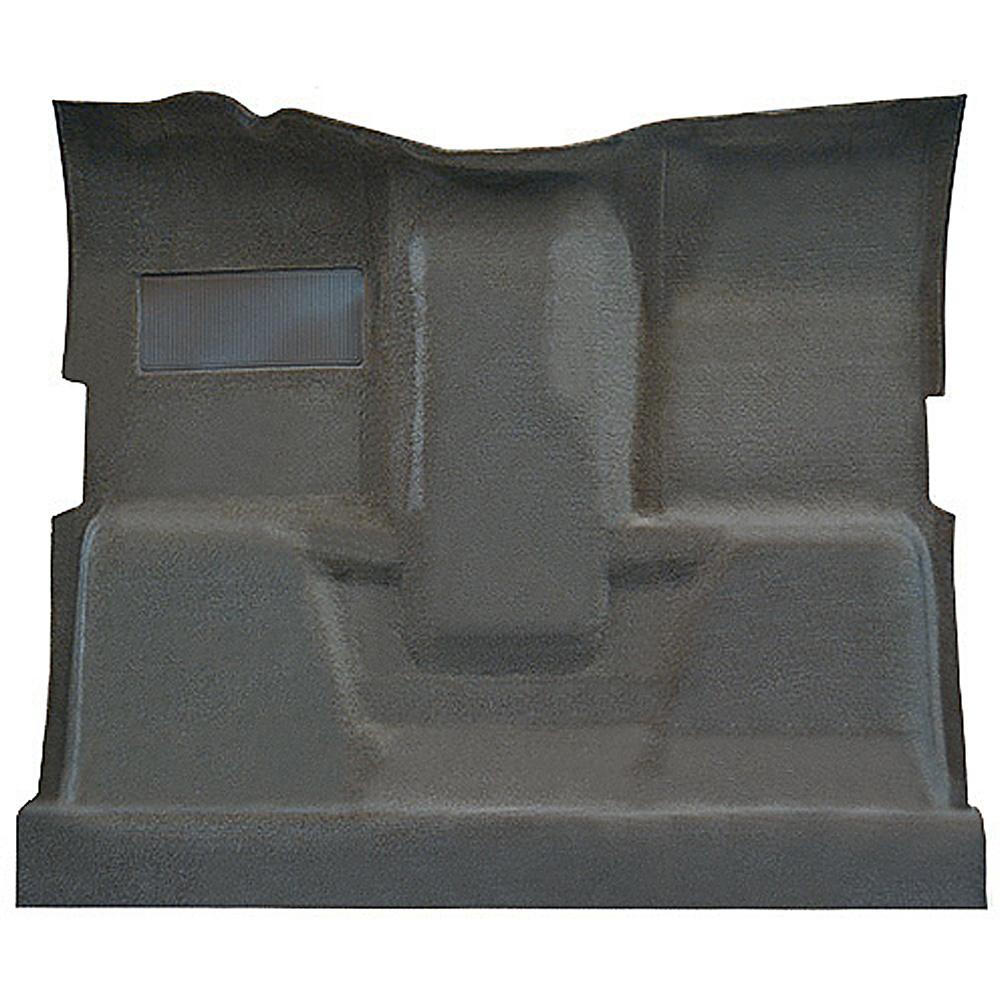 1973-74 Chevrolet, GMC Pickup Regular Cab Molded Carpet Kit Loop Standard Backing Column & Floor Shift Automatic or 4-Speed Manual High Hump 4WD Gunmetal Gray