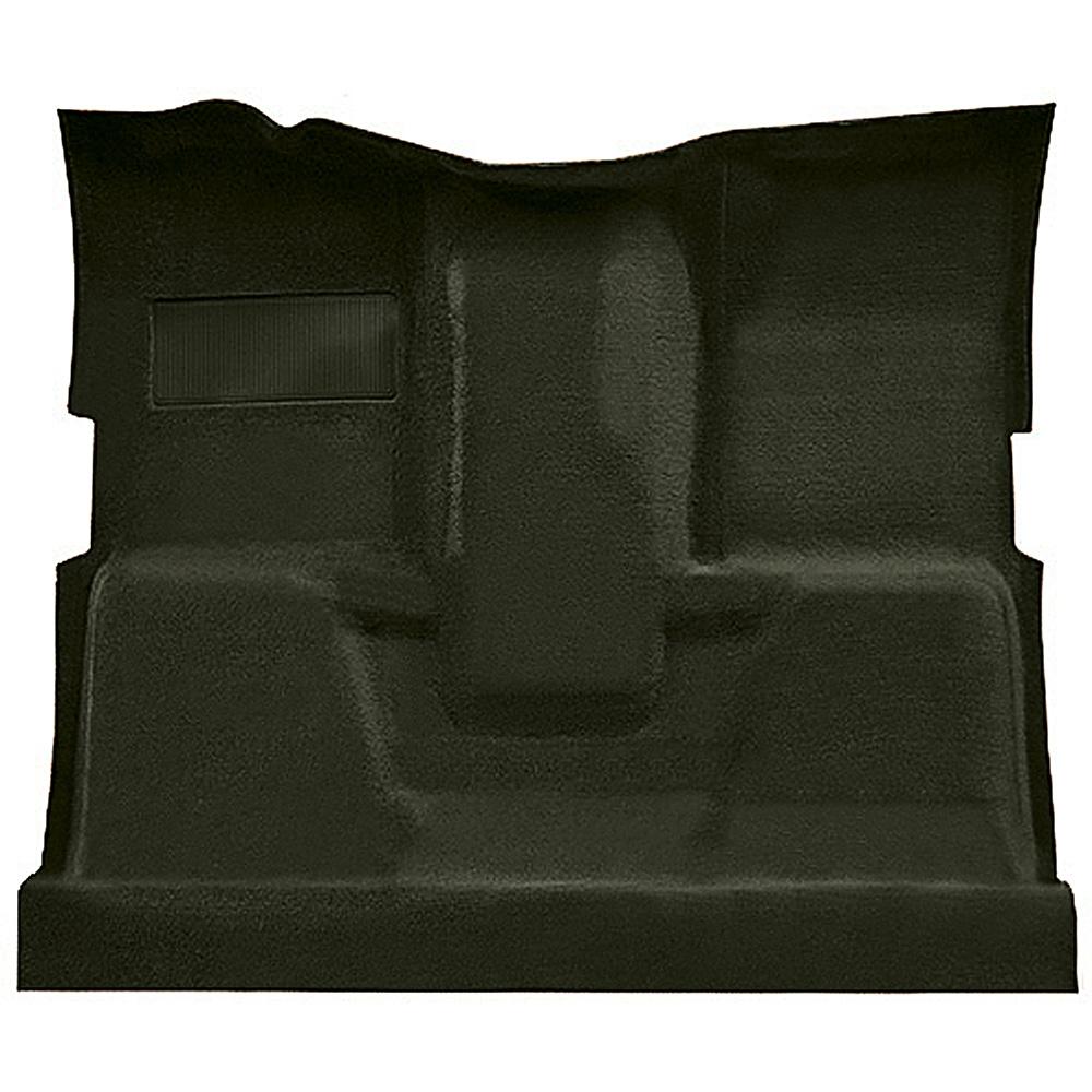 1973-74 Chevrolet, GMC Pickup Regular Cab Molded Carpet Kit Loop Standard Backing Column & Floor Shift Automatic or 4-Speed Manual High Hump 4WD Dark Olive Green