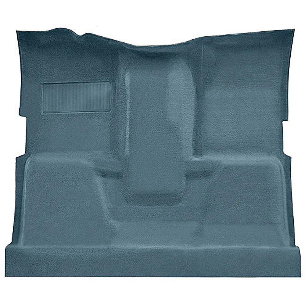 1973-74 Chevrolet, GMC Pickup Regular Cab Molded Carpet Kit Loop Standard Backing Column & Floor Shift Automatic or 4-Speed Manual High Hump 4WD Medium Blue