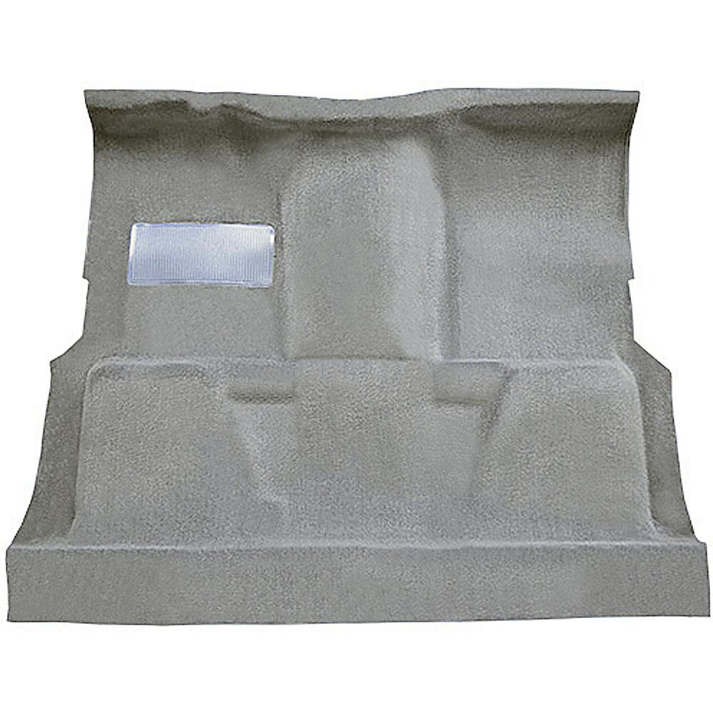 1974-80 Chevrolet, GMC Pickup Regular Cab Molded Carpet Set Cut Pile Standard Backing Floor Shift 4-Speed High Hump 2WD Silver
