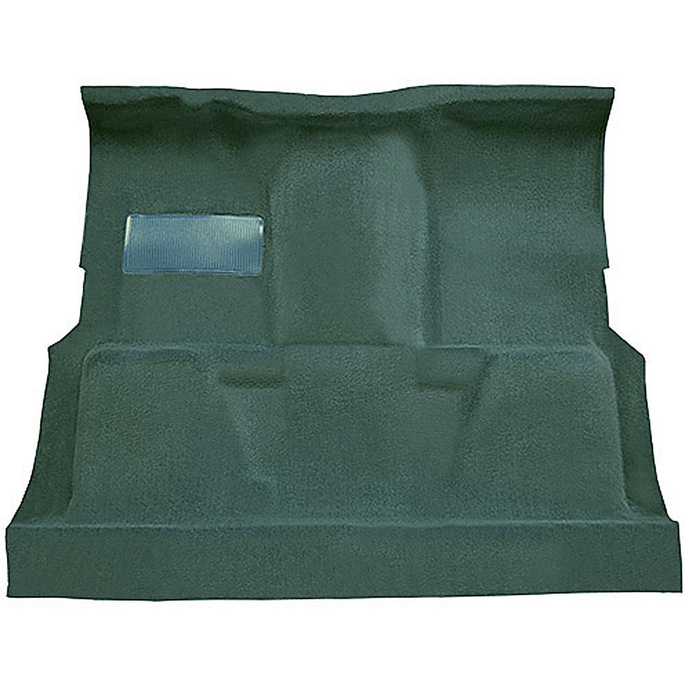 1974-80 Chevrolet, GMC Pickup Regular Cab Molded Carpet Set Cut Pile Standard Backing Floor Shift 4-Speed High Hump 2WD Light Jade Green
