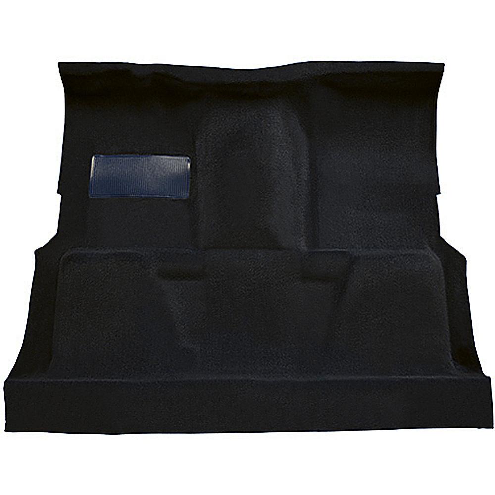 1973-74 Chevrolet, GMC Pickup Regular Cab Molded Carpet Set Loop Standard Backing Floor Shift 4-Speed High Hump 2WD Black