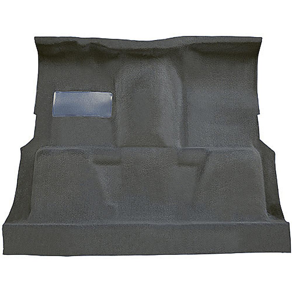 1973-74 Chevrolet, GMC Pickup Regular Cab Molded Carpet Set Loop Standard Backing Floor Shift 4-Speed High Hump 2WD Gunmetal Gray