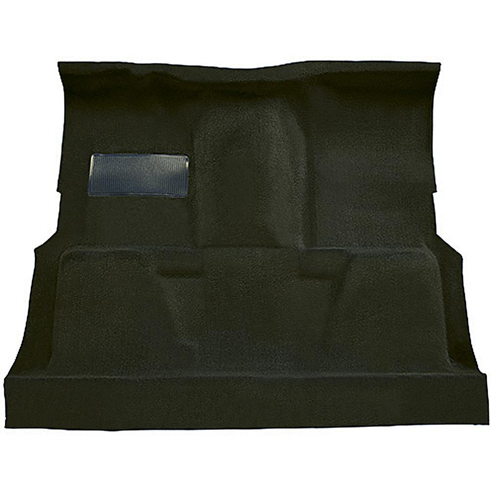 1973-74 Chevrolet, GMC Pickup Regular Cab Molded Carpet Set Loop Standard Backing Floor Shift 4-Speed High Hump 2WD Dark Olive Green