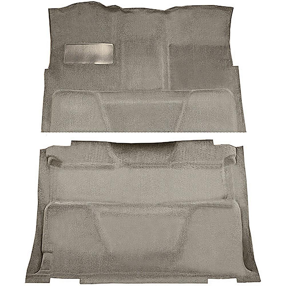 1974-80 Chevrolet, GMC Pickup Crew Cab Molded Carpet Kit Cut Pile Standard Backing Column Shift Automatic or 3-Speed Manual Low Hump 2WD Medium Doeskin