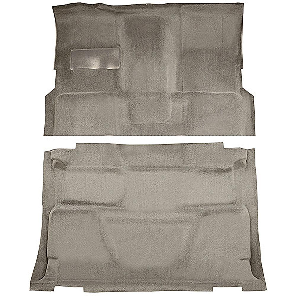 1974-80 Chevrolet, GMC Pickup Crew Cab Molded Carpet Set Cut Pile Standard Backing Column Shift TH400 High Hump 2WD Medium Doeskin