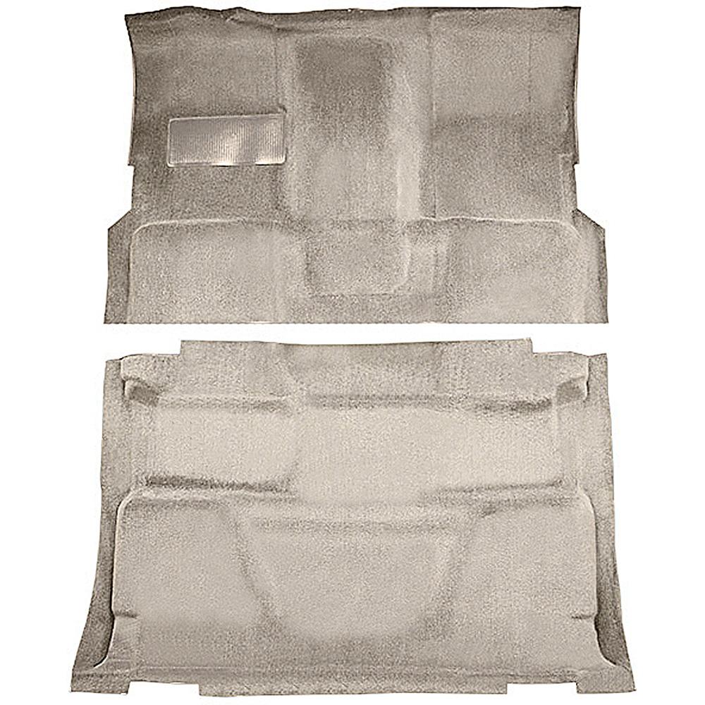 1974-80 Chevrolet, GMC Pickup Crew Cab Molded Carpet Set Cut Pile Standard Backing Column Shift TH400 High Hump 2WD Silver