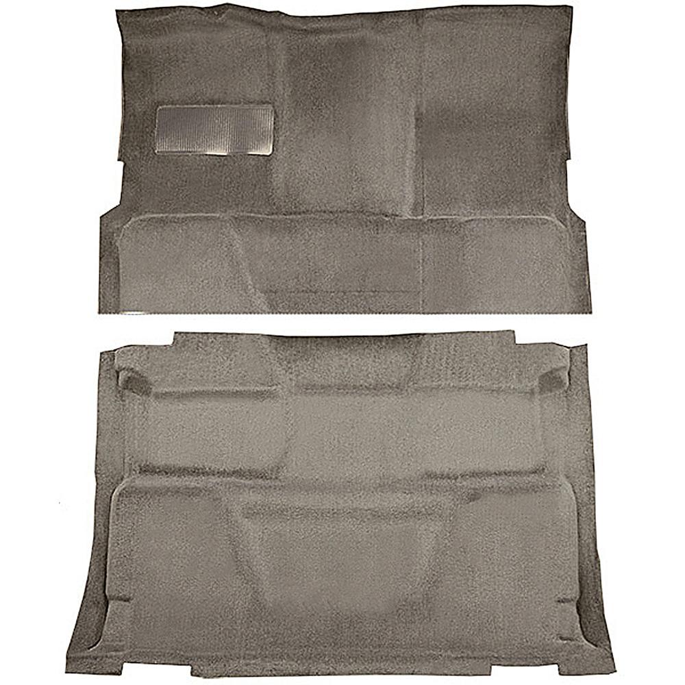 1974-80 Chevrolet, GMC Pickup Crew Cab Molded Carpet Set Cut Pile Standard Backing Floor Shift 4-Speed High Hump 2WD Medium Doeskin