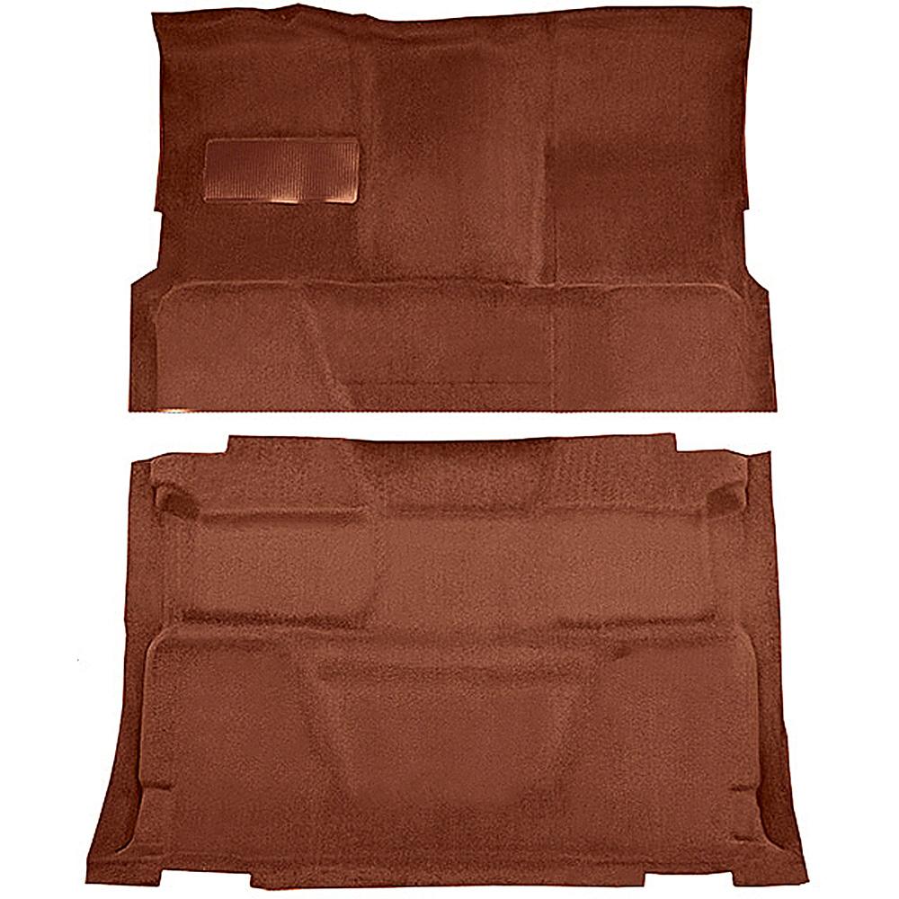 1974-80 Chevrolet, GMC Pickup Crew Cab Molded Carpet Set Cut Pile Standard Backing Floor Shift 4-Speed High Hump 2WD Blue