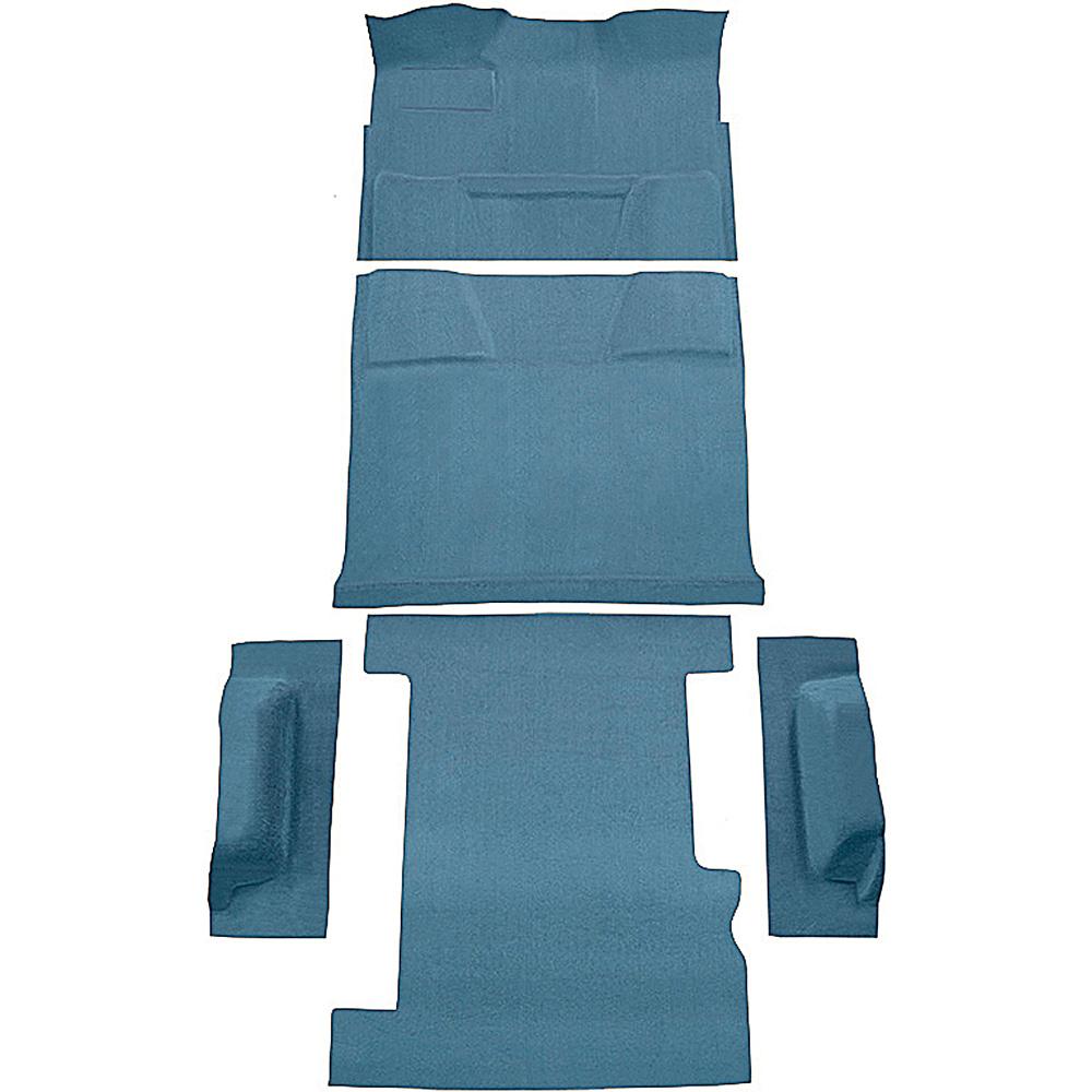 1974-80 Chevrolet, GMC Suburban 4-Door Molded Carpet Kit Cut Pile Standard Backing Column Shift Automatic 2WD Blue