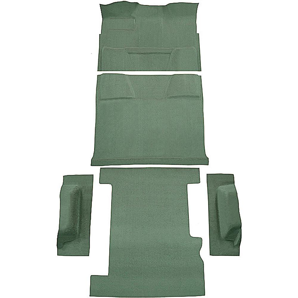 1974-80 Chevrolet, GMC Suburban 4-Door Molded Carpet Kit Cut Pile Standard Backing Column Shift Automatic 2WD Willow Green