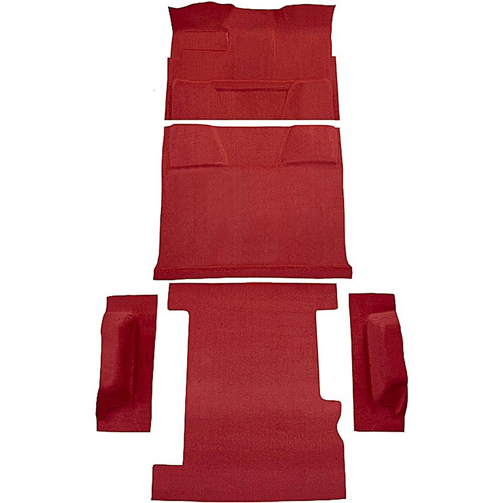 1974-80 Chevrolet, GMC Suburban 4-Door Molded Carpet Kit Cut Pile Standard Backing Column Shift Automatic 2WD Dark Red / Carmine