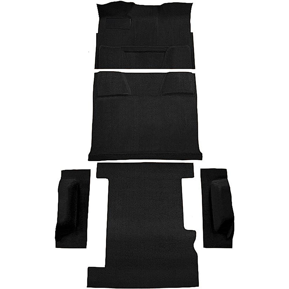 1973-74 Chevrolet, GMC Suburban 4-Door Molded Carpet Kit Loop Standard Backing Column Shift Automatic 2WD Black