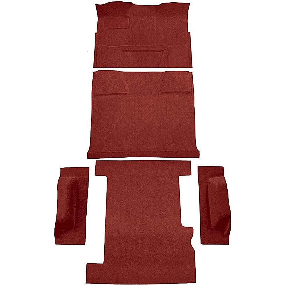 1973-74 Chevrolet, GMC Suburban 4-Door Molded Carpet Set Loop Standard Backing Floor Shift TH400 4WD Red